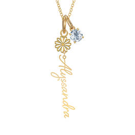 Birthstone Flower Necklace 11772 0029 d april