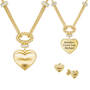 Personalized ILoveYou Golden HeartDiamond Necklace Free Matching Necklace 12277 0019 a main