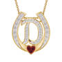 Diamond Initial Horseshoe Pendant 11352 0019 d initial