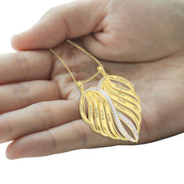 Personalized Family Angel Wing Necklace 10446 0019 b hand