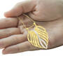 Personalized Family Angel Wing Necklace 10446 0019 b hand