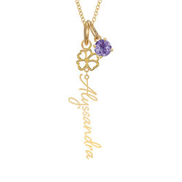Birthstone Flower Necklace 11772 0029 b february