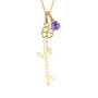 Birthstone Flower Necklace, Birthstone Flower Necklace 11772 0029 b february