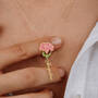 Personalized Birth Month Flower Pendant 11904 0012 n model