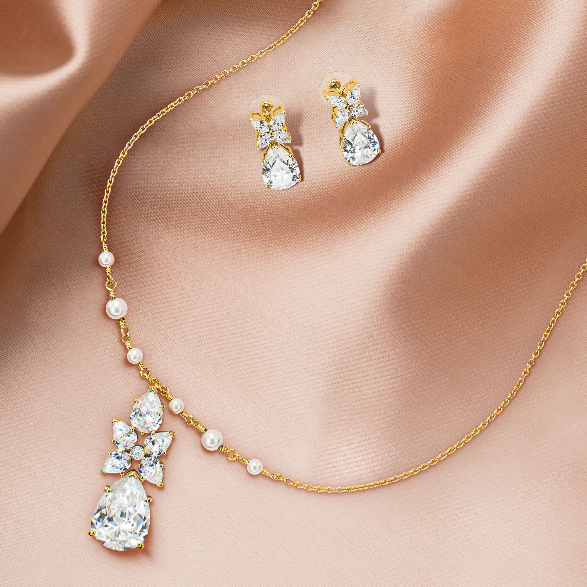 Earrings with matching necklace hotsell