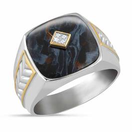 Eye of the Storm Pietersite  Diamond Ring 4951 001 9 1