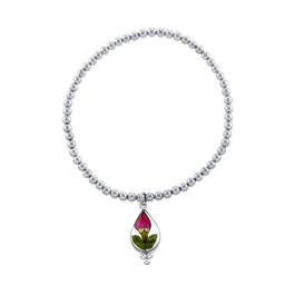 Rosebud Sterling Silver Bracelet 11142 1566 a main