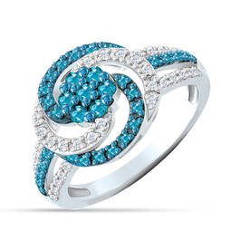 Simply Stunning Blue White Diamond Ring 6533 0011 a main