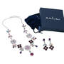 Cherry Blossom Crystal Neck Ear Set 10302 0012 g giftpouch box