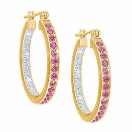 Birthstone Diamond Hoop Earrings 9692 013 7 10