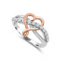 Sterling Silver Crossover Heart Ring, Sterling Silver Crossover Heart Ring 11142 1509 c tilt