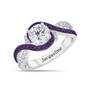 Personalized True Beauty Birthstone Diamonisse Ring 11316 0014 b february