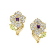Birthstone Diamond Rose Earrings 11896 0012 b february