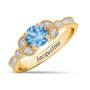 Personalized Genuine Birthstone & Diamond Ring, Personalized Genuine Birthstone Diamond Ring 11160 0011 l december