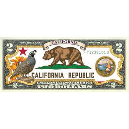 State Bird and Flower Enhanced $2 Bill Collection 11346 0018 a California