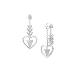 Cupids Embrace Sterling Silver Necklace with Free Matching Earrings 12199 0014 c earring