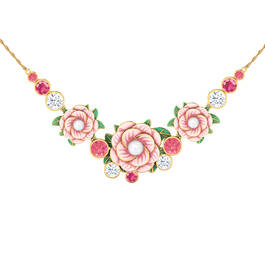 Pretty Peonies Necklace and Earring Set 10578 0019 b necklace