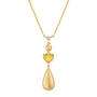 Drop of Gold Birthstone & Diamond Necklace, Drop of Gold Birthstone Diamond Necklace 6929 0013 k november