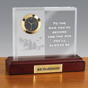To The Man Youve Become Personalized Son Crystal Desk Clock 10196 0029 m room