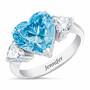 Birthstone Triple Heart Ring 1516 001 3 3