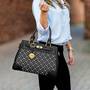Personalized Initial Black Handbag 5878 001 6 6