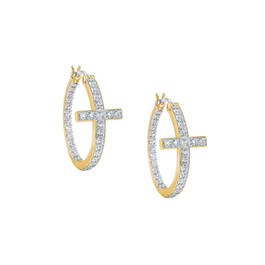 The Birthstone Diamond Cross Hoops 11446 0017 d april