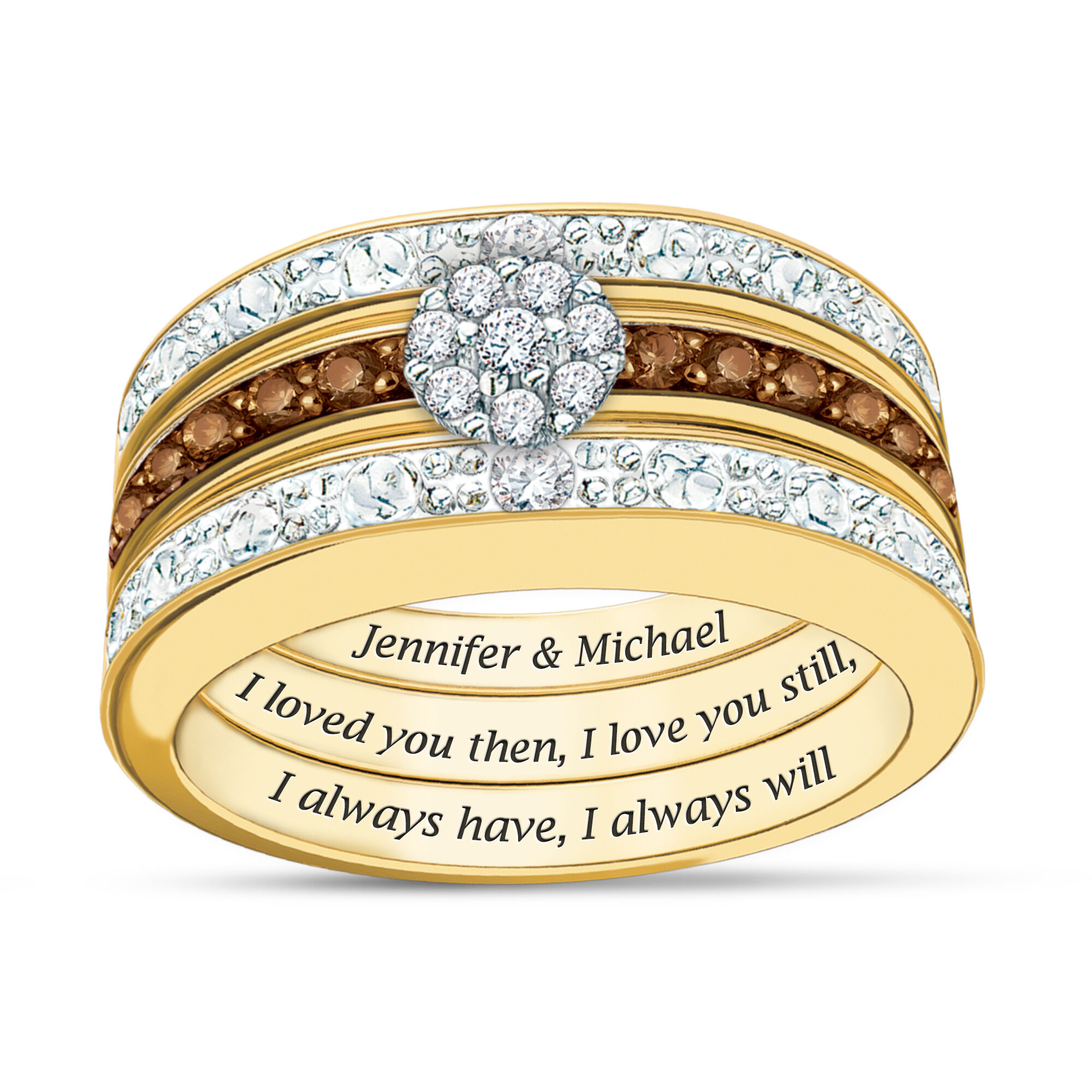I Love You Always Personalized Diamond Ring Set 4792 0061 a main