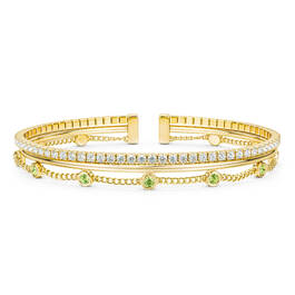 Personalized Luxe Birthstone Cuff 11997 0010 h august