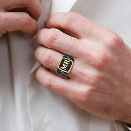 Black Chevron Mens Diamond Ring 11345 0019 m model