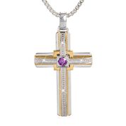 Birthstone Salvation Mens Pendant 6007 001 8 2