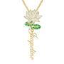 Personalized Birth Month Flower Pendant 11904 0012 g july