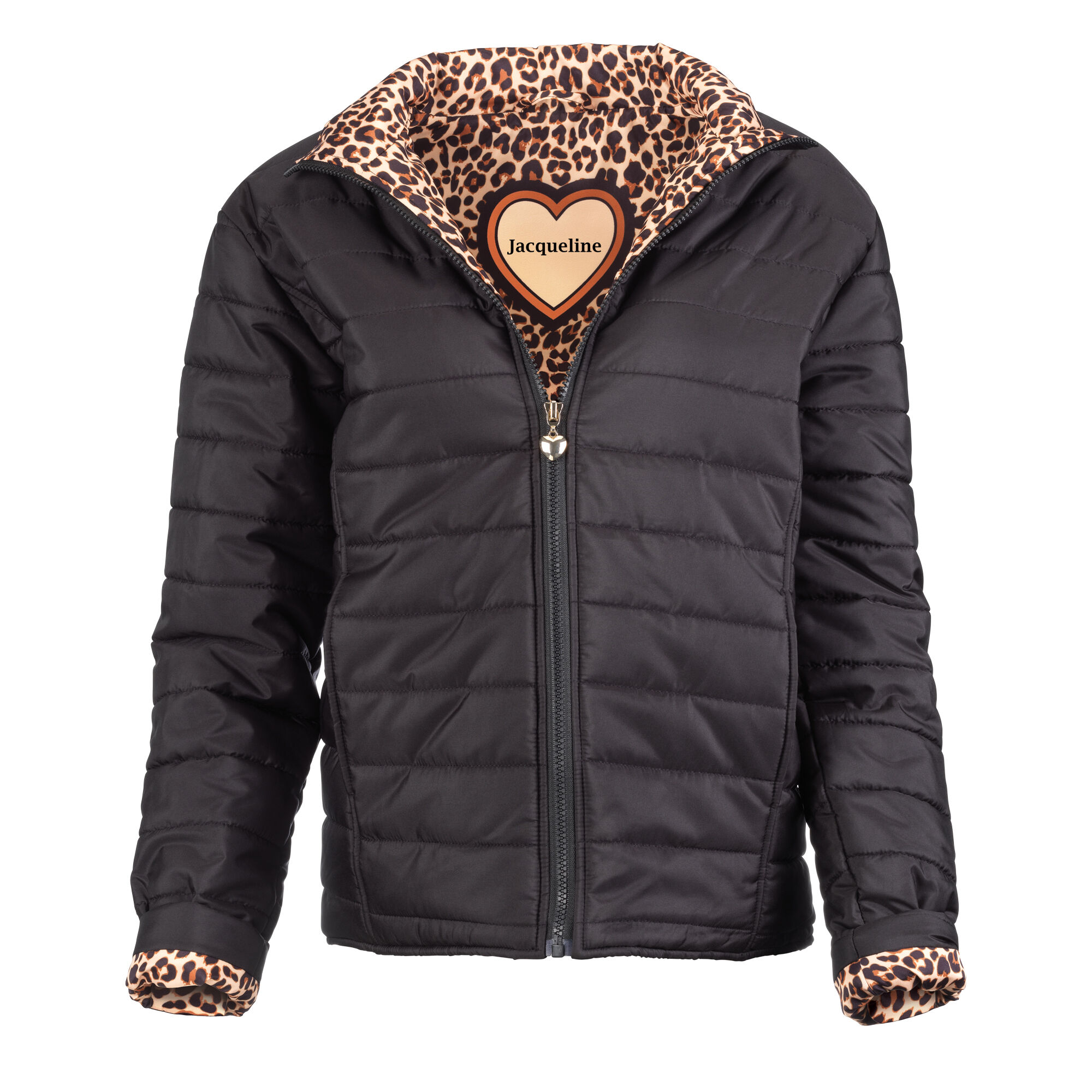 Black Quilted Leopard Jacket 11168 0013 a main