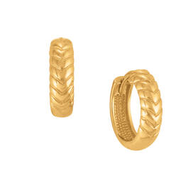 THE 14KT GOLD CHEVRON HOOPS 11414 0015 a main