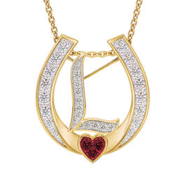 Diamond Initial Horseshoe Pendant 11352 0019 k initial