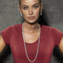 Silvery Symphony Necklace Trio & Earrings, Silver Symphony Necklace Trio with Matching Earrings 12217 0012 n model