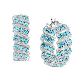 Birthstone Hoop Earrings 6003 0020 c march