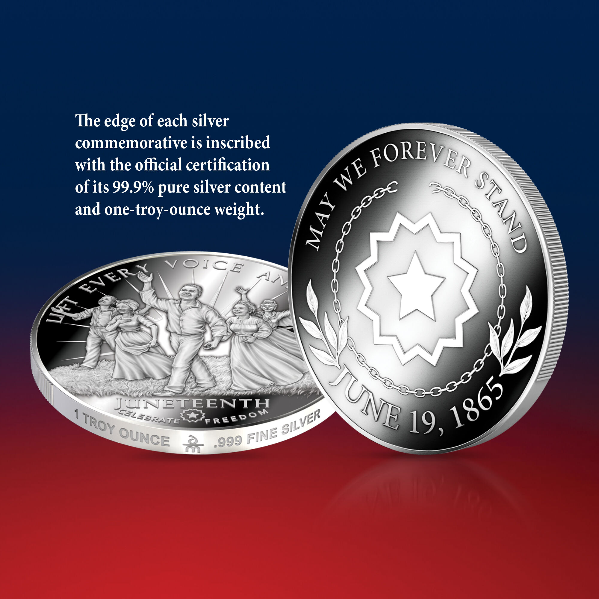 Juneteenth Silver Bullion Commemorative 10849 0012 c coin
