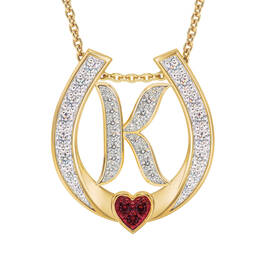 Diamond Initial Horseshoe Pendant 11352 0019 j initial