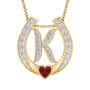 Diamond Initial Horseshoe Pendant 11352 0019 j initial