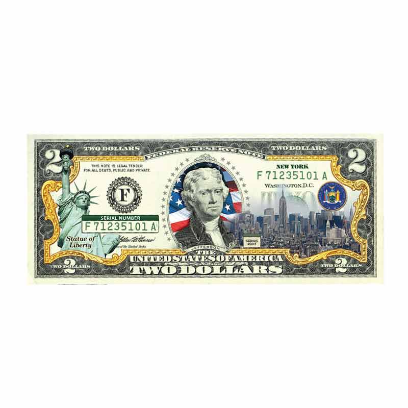 ARKANSAS Statehood $2 Two-Dollar Colorized U.S Bill AR State *Legal Tender* 