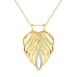 Personalized Family Angel Wing Necklace 10446 0019 a main