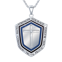 Blessed Grandson Shield Pendant 2258 001 3 1