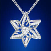 Star of David Pendant by Michael OConnor 11930 0010 b blue background