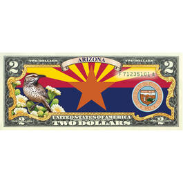 State Bird and Flower Enhanced $2 Bill Collection 11346 0018 a Arizona
