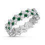 Birthstone Fire Eternity Ring, Dozen Hearts Diamond Earrings 12303 0017 e may