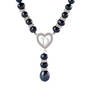 Majestic Black Pearl Initial Necklace, Black Pearl Initial Necklace 11565 0012 b inital