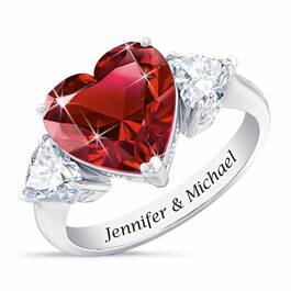 Birthstone Triple Heart Ring 1516 002 1 1