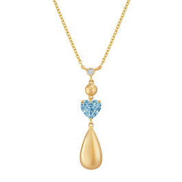 Drop of Gold Birthstone Diamond Necklace 6929 0013 c march