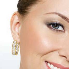 Diamond Hearts Hoop Earrings 1800 001 8 4