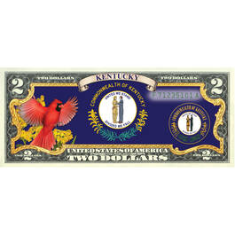 State Bird and Flower Enhanced $2 Bill Collection 11346 0018 a Kentucky